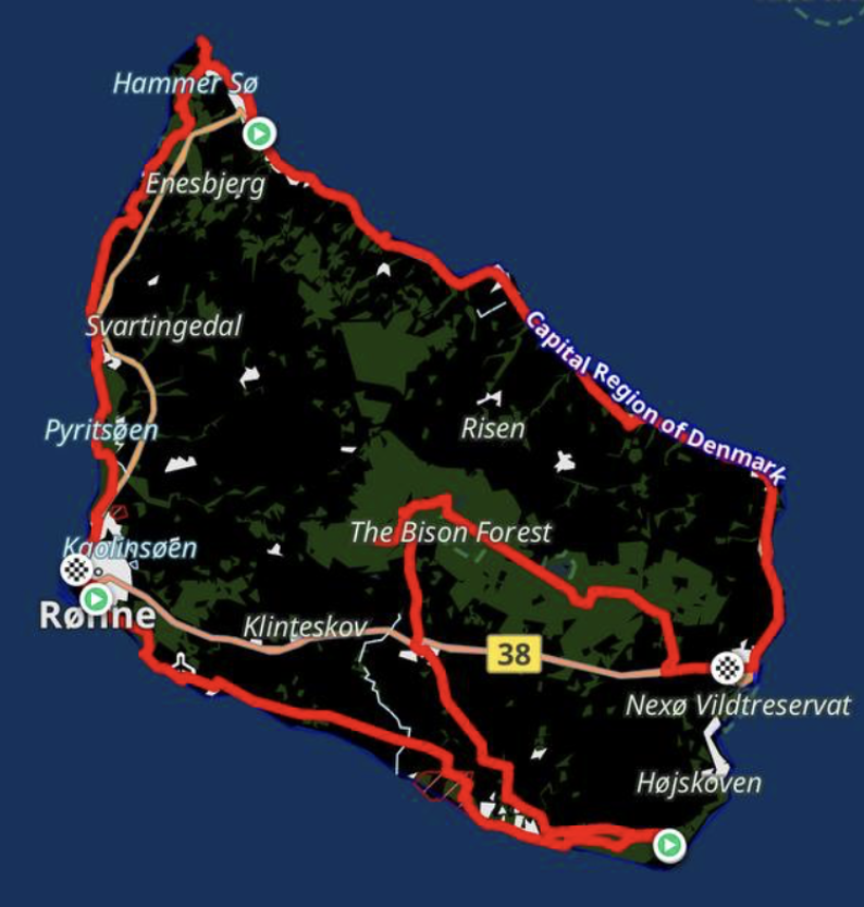 Bornholm route map